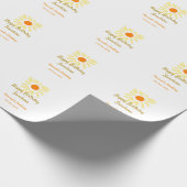 Happy birthday sunshine yellow orange birthday boh ラッピングペーパー (角)