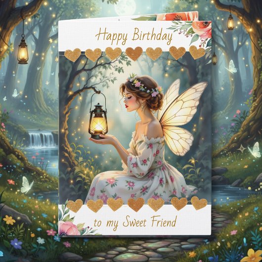 Happy Birthday Sweet Friend | フェアリー テーマ カード