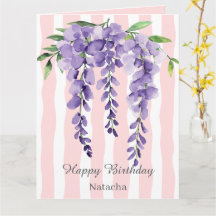 Happy birthday sweet girly pink Purple grapes