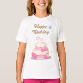 Happy Birthday T-Shirt for girls  Tシャツ (正面)