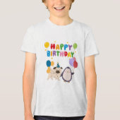 Happy Birthday T-shirt for kids - cute design of p トライブレンドTシャツ (正面)