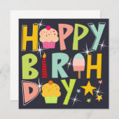 happy birthday T-Shirt Trucker Hat Keychain Magnet (正面/裏面)