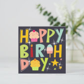 happy birthday T-Shirt Trucker Hat Keychain Magnet (スタンド正面)