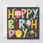 happy birthday T-Shirt Trucker Hat Keychain Magnet (正面)