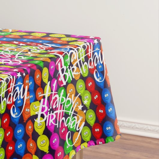 Happy Birthday Tablecloth Balloons テーブルクロス (インサイチュ)
