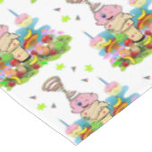 Happy Birthday Tablecloth FUN Pink Cupcake  テーブルクロス (アングル)