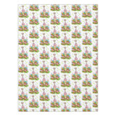 Happy Birthday Tablecloth FUN Pink Cupcake  テーブルクロス (正面)