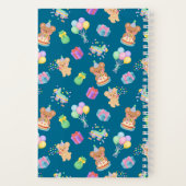 Happy Birthday Teddy Bear Navy ノートブック (裏面)