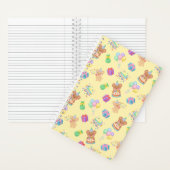 Happy Birthday Teddy Bear Yellow ノートブック (内側)