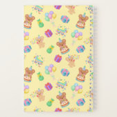 Happy Birthday Teddy Bear Yellow ノートブック (裏面)