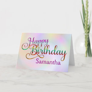 HAPPY BIRTHDAY - text design + your own ideas カード