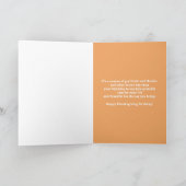 Happy Birthday Thanksgiving Turkey with Cake カード (内部)