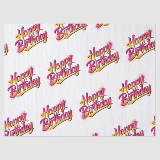 Happy Birthday Tissue Paper 薄葉紙 (正面)