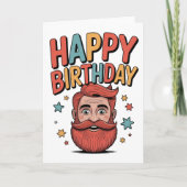 Happy Birthday to a Man With an Excellent Beard カード (正面)