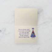 "HAPPY BIRTHDAY TO A PERSON WHO WEARS MANY HATS カード (内部)