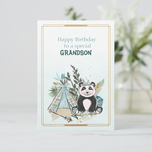 Happy Birthday To a Special Grandson  カード (スタンド正面)