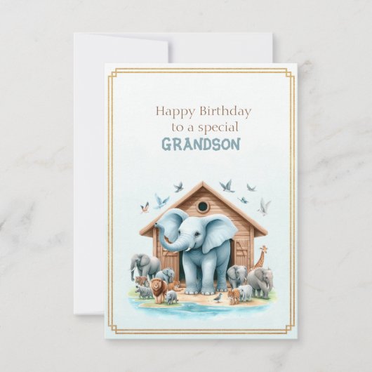 Happy Birthday To a Special Grandson  カード (正面)