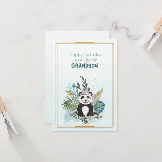Happy Birthday To a Special Grandson  カード (正面/裏面インサイチュ)