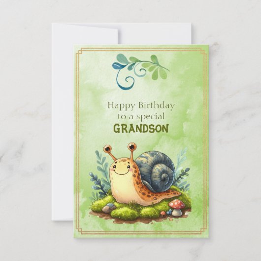 Happy Birthday To a Special Grandson カード (正面)