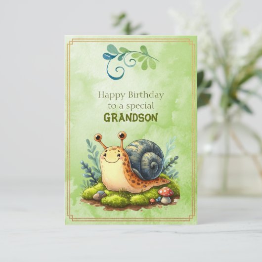 Happy Birthday To a Special Grandson  カード (スタンド正面)