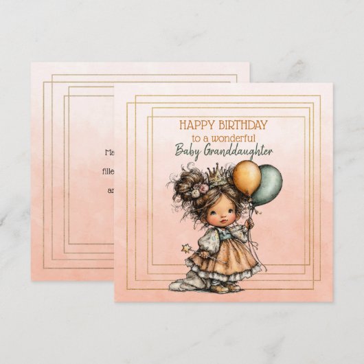 Happy Birthday To A Wonderful Baby Granddaughter (正面/裏面)