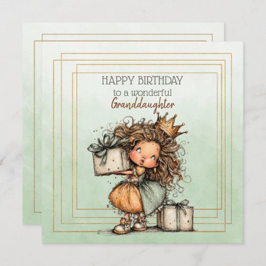 Happy Birthday To A Wonderful Granddaughter (正面/裏面)