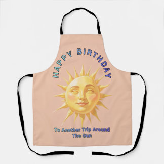 HAPPY BIRTHDAY TO ANOTHER TRIP AROUND THE SUN エプロン