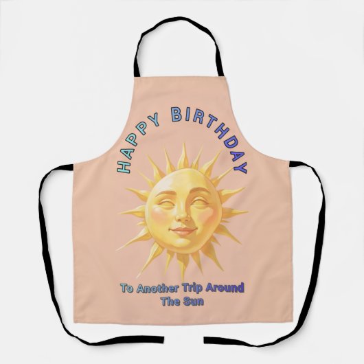 HAPPY BIRTHDAY TO ANOTHER TRIP AROUND THE SUN エプロン (正面)
