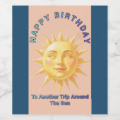 HAPPY BIRTHDAY TO ANOTHER TRIP AROUND THE SUN ワインラベル (シングルラベル)