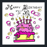 Happy Birthday To Me ポスター<br><div class="desc">Happy Birthday To Me T-shirts, bags, cards, stickers, keepsakes, bibs, and more with a big pink frosted cake with lit candles, confetti, and text reads Happy Birthday To Me! Happy Birthday To Me T-shirts and other gift items and apparel is a great design for anyone of any age celebrating a...</div>