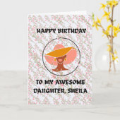 Happy Birthday! To My Daughte Folded Greeting Card カード (黄色い花)