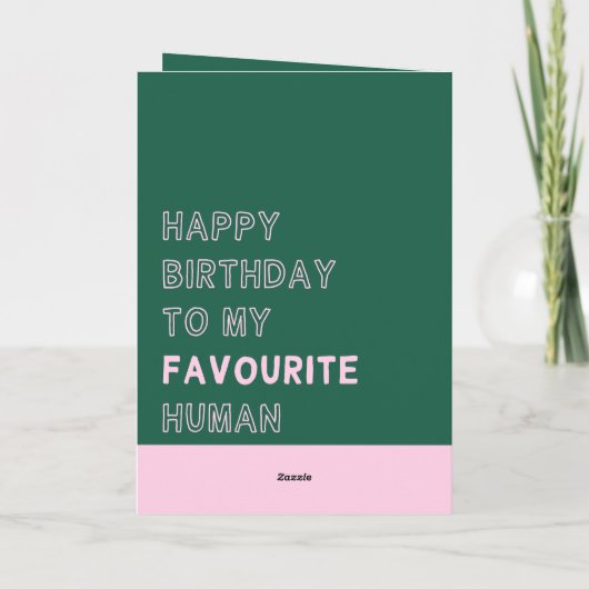 Happy Birthday to my favourite human カード (裏面)