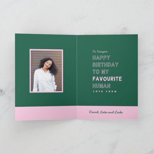 Happy Birthday to my favourite human カード (内部)