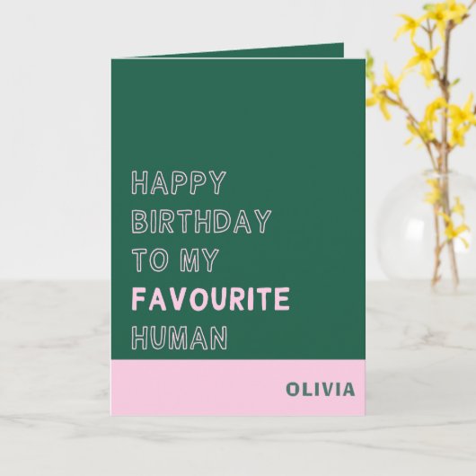 Happy Birthday to my favourite human カード (黄色い花)