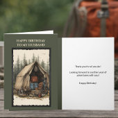 Happy Birthday to my Husband Card | Rustic Camping カード