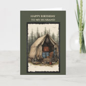 Happy Birthday to my Husband Card | Rustic Camping カード (正面)