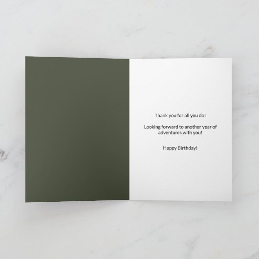 Happy Birthday to my Husband Card | Rustic Camping カード (内部)