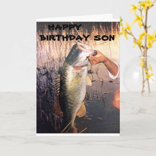 HAPPY **BIRTHDAY** TO MY **SON** カード (黄色い花)