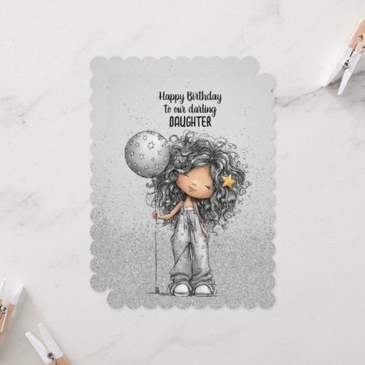 Happy Birthday to our Darling Daughter  カード (正面/裏面インサイチュ)