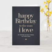 happy birthday to the man i love card カード (黄色い花)