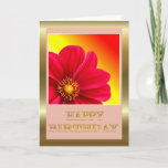 Happy Birthday to wife from husband with flowers カード<br><div class="desc">** Matching products in my store ~ Check the Birthday dept. ** Text inside is changeable by you Many more designs in my store. Contact me to have a custom design made just for you! http://www.zazzle.com/goldenjackal</div>