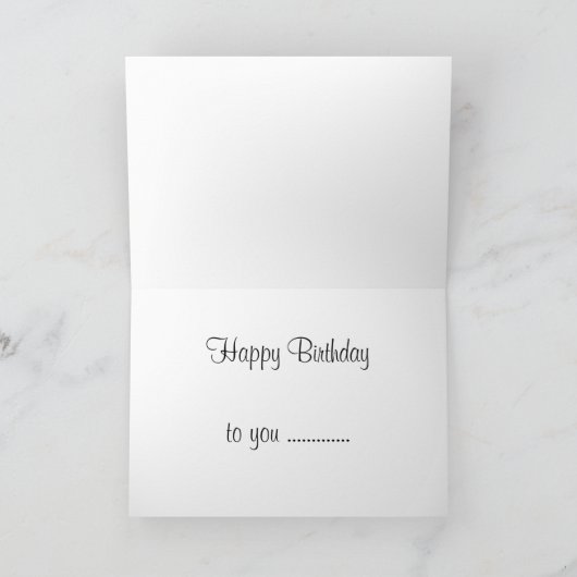 Happy Birthday to you カード (内部)