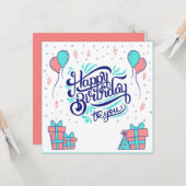 Happy Birthday to You カード (正面/裏面インサイチュ)