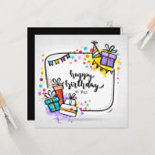 Happy Birthday To You カード (正面/裏面インサイチュ)