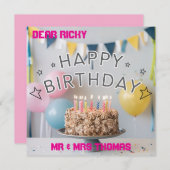 Happy Birthday to You! 🎉🎂 招待状 (正面/裏面)