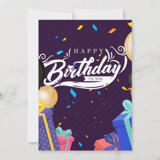 Happy birthday to you 案内状 (正面)