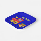 Happy Birthday, Toy Train, template ペーパープレート (傾斜あり)