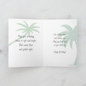 Happy Birthday | Tropical Themed Poem Coastal  カード (内部)