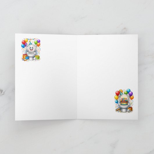 Happy Birthday Try a Courtesy Flush カード (内部)