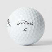 Happy Birthday Turquoise Name Titleist  ゴルフボール (ロゴ)